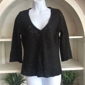 Romy lace like black cardigan